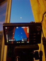RICOH CX1での月の撮影風景